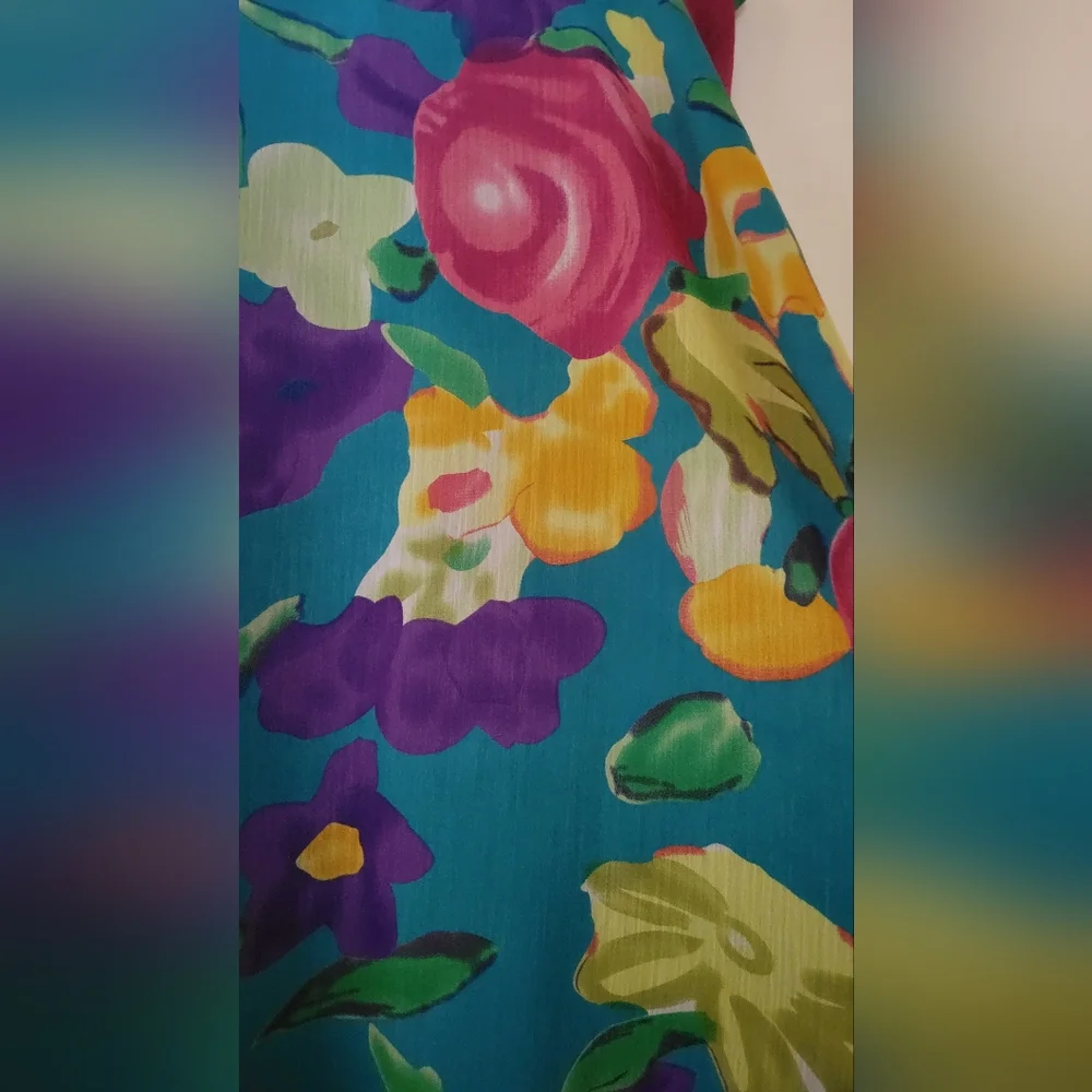 Coldwater Creek Floral Watercolor Lined Skirt PL - LIKE NEW! - Picture 4 of 6